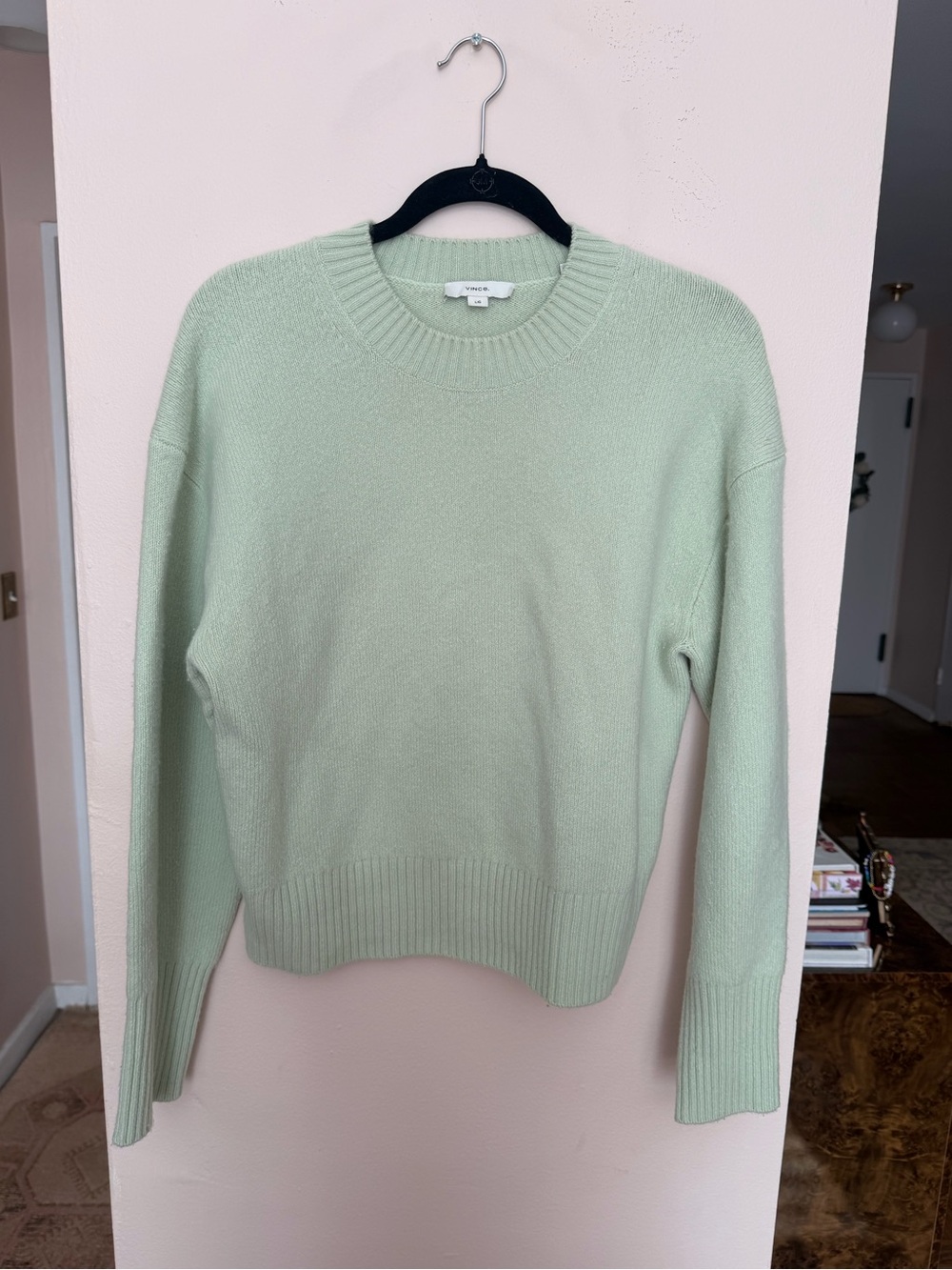 Vince Mint Green Cashmere/Wool Crewneck Sweater